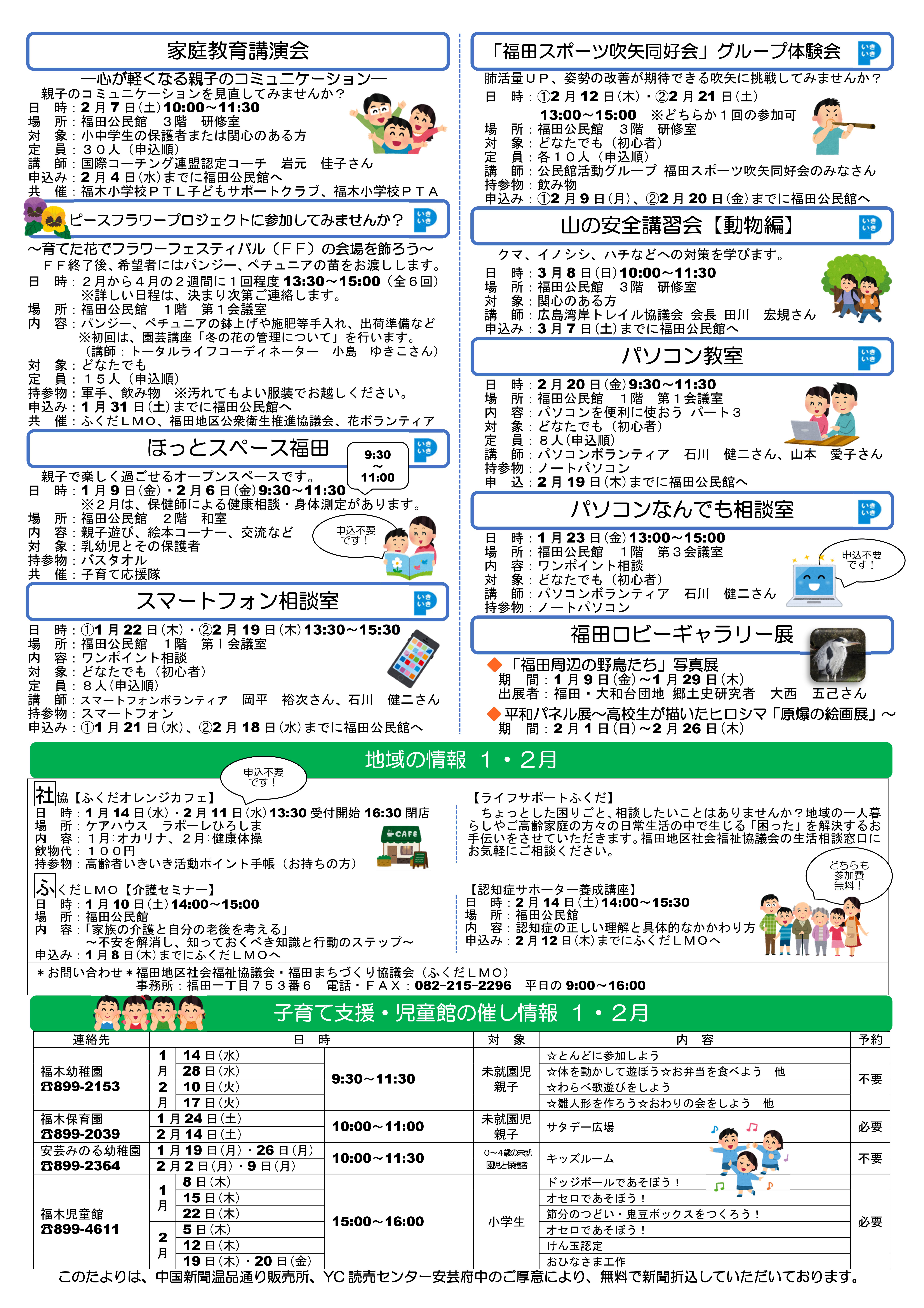 福田公民館だより裏