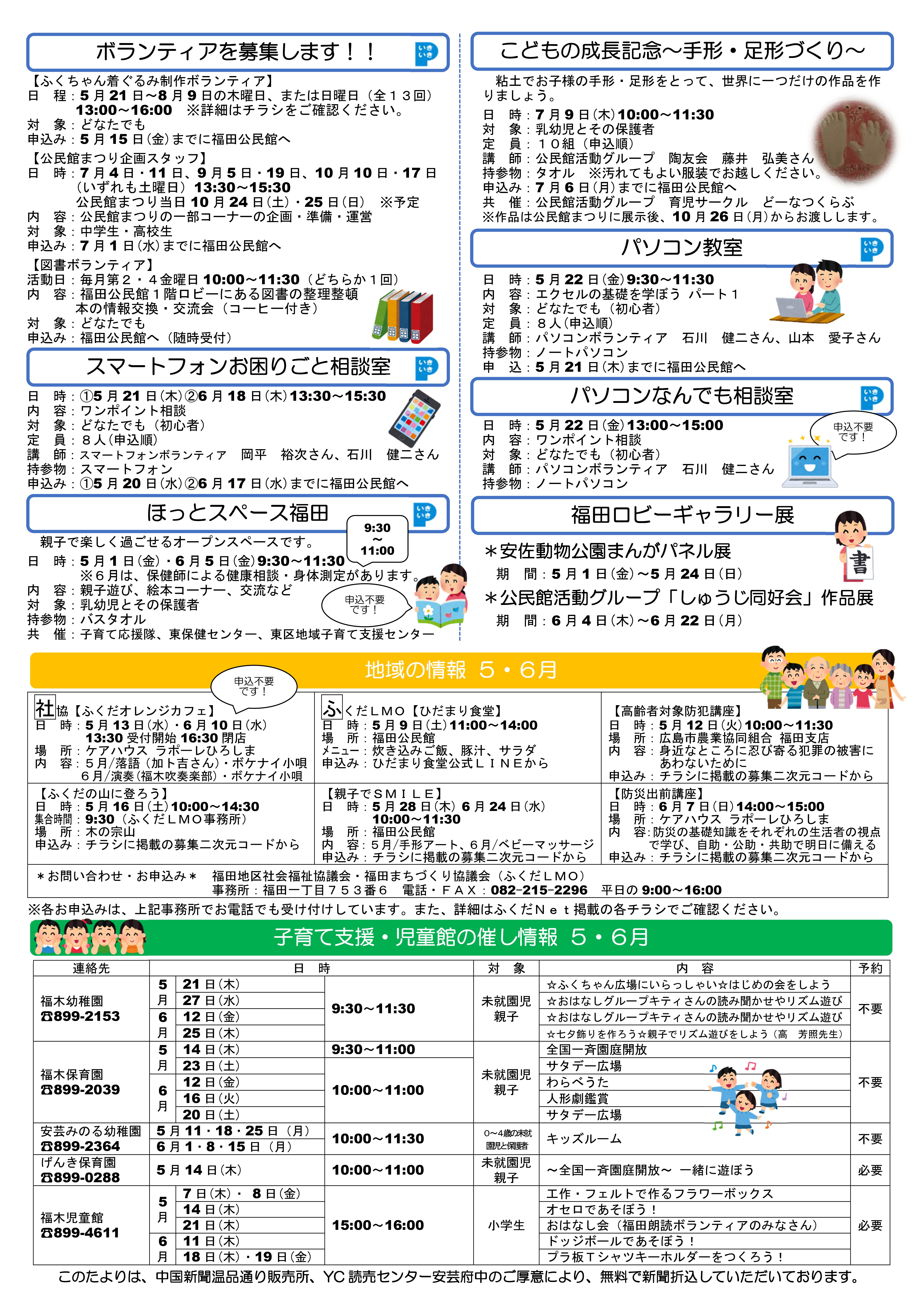 福田公民館だより裏