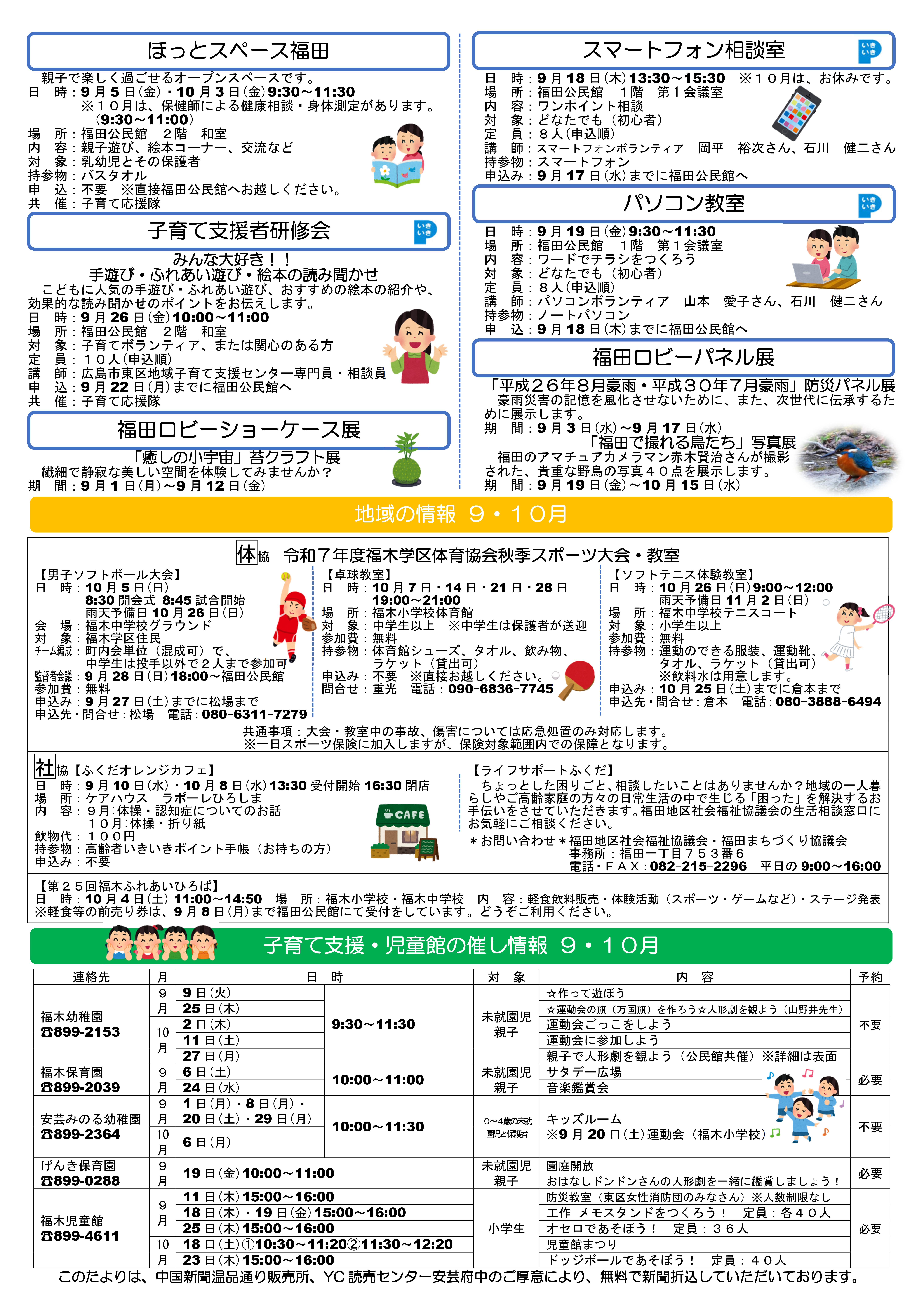福田公民館だより裏
