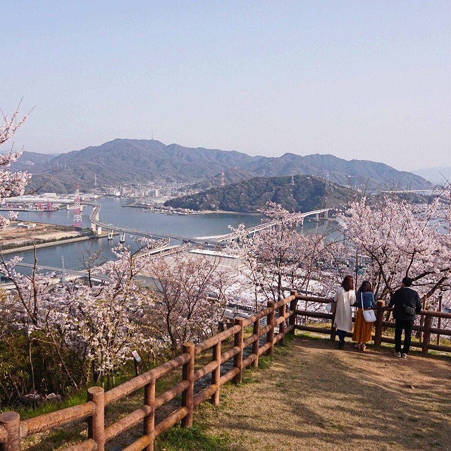 黄金山山頂から海田町・坂町方面を臨む写真