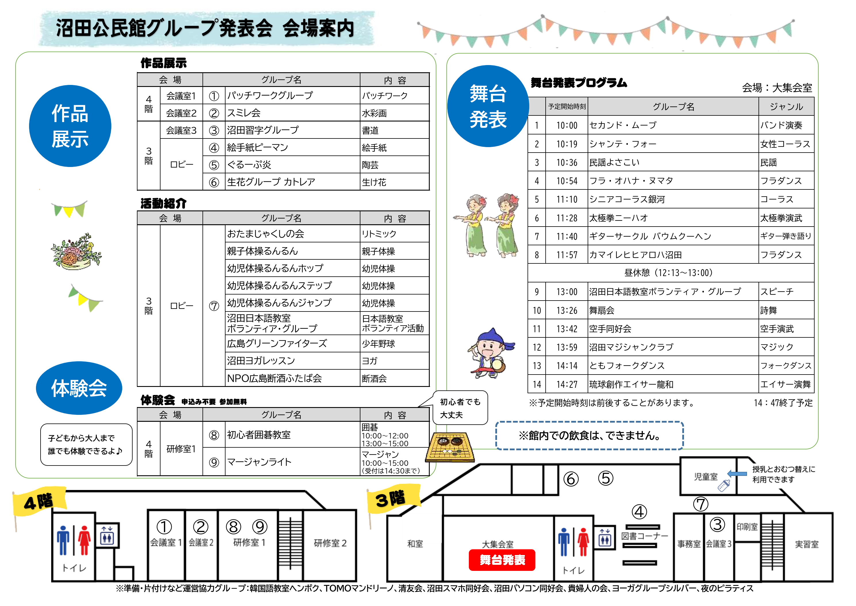 令和７年度グループ発表会　パンフレット内面
