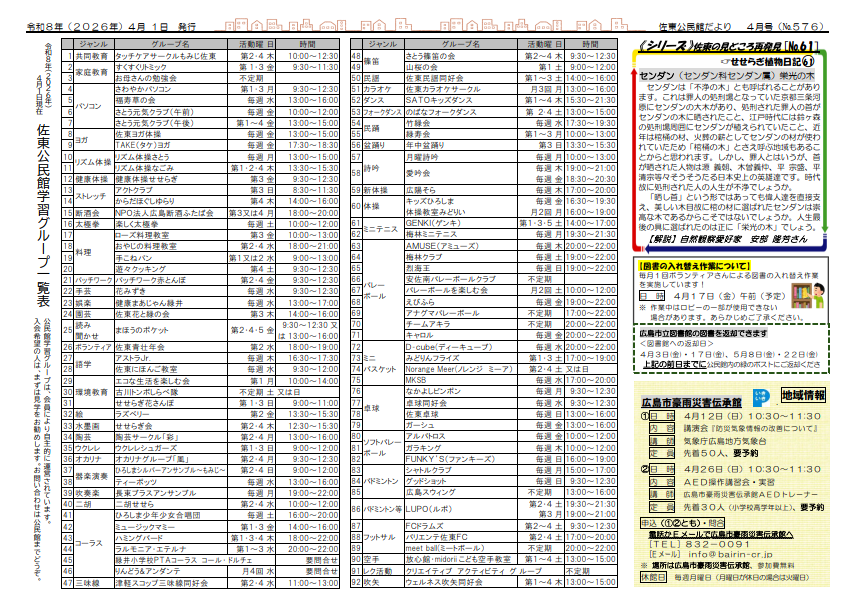 佐東公民館だより最新号