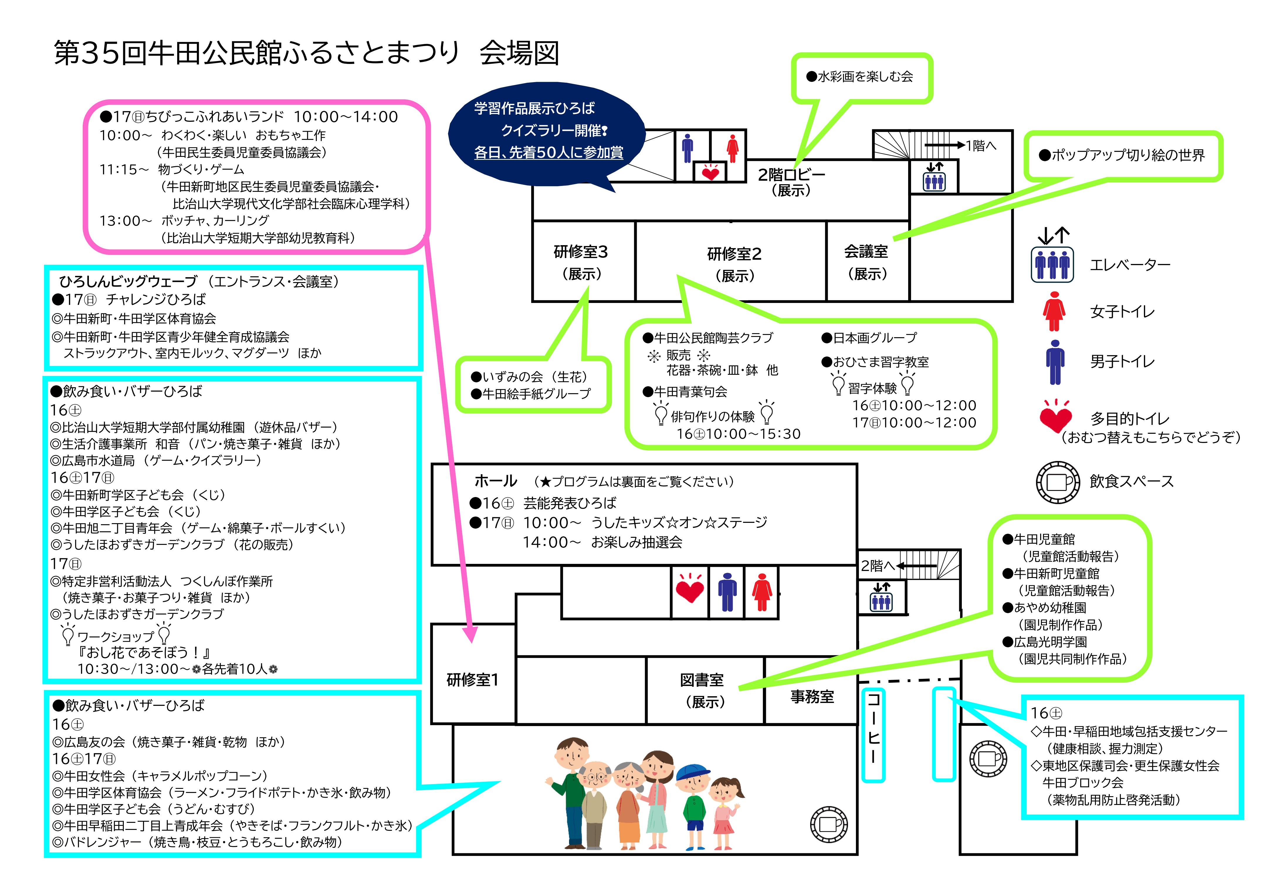 牛田公民館ふるさとまつりパンフレット裏面