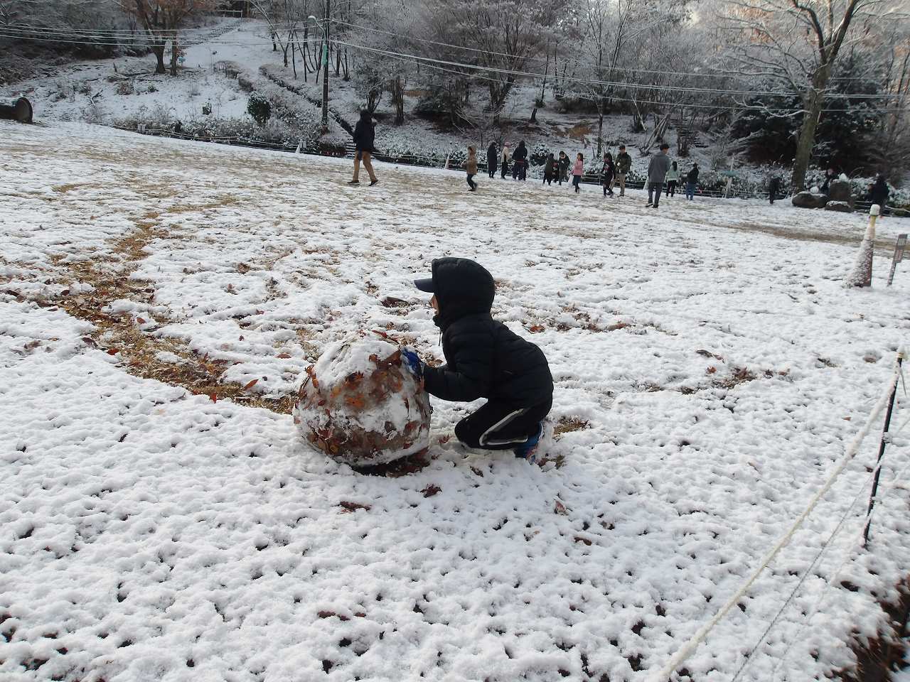 雪遊びの写真